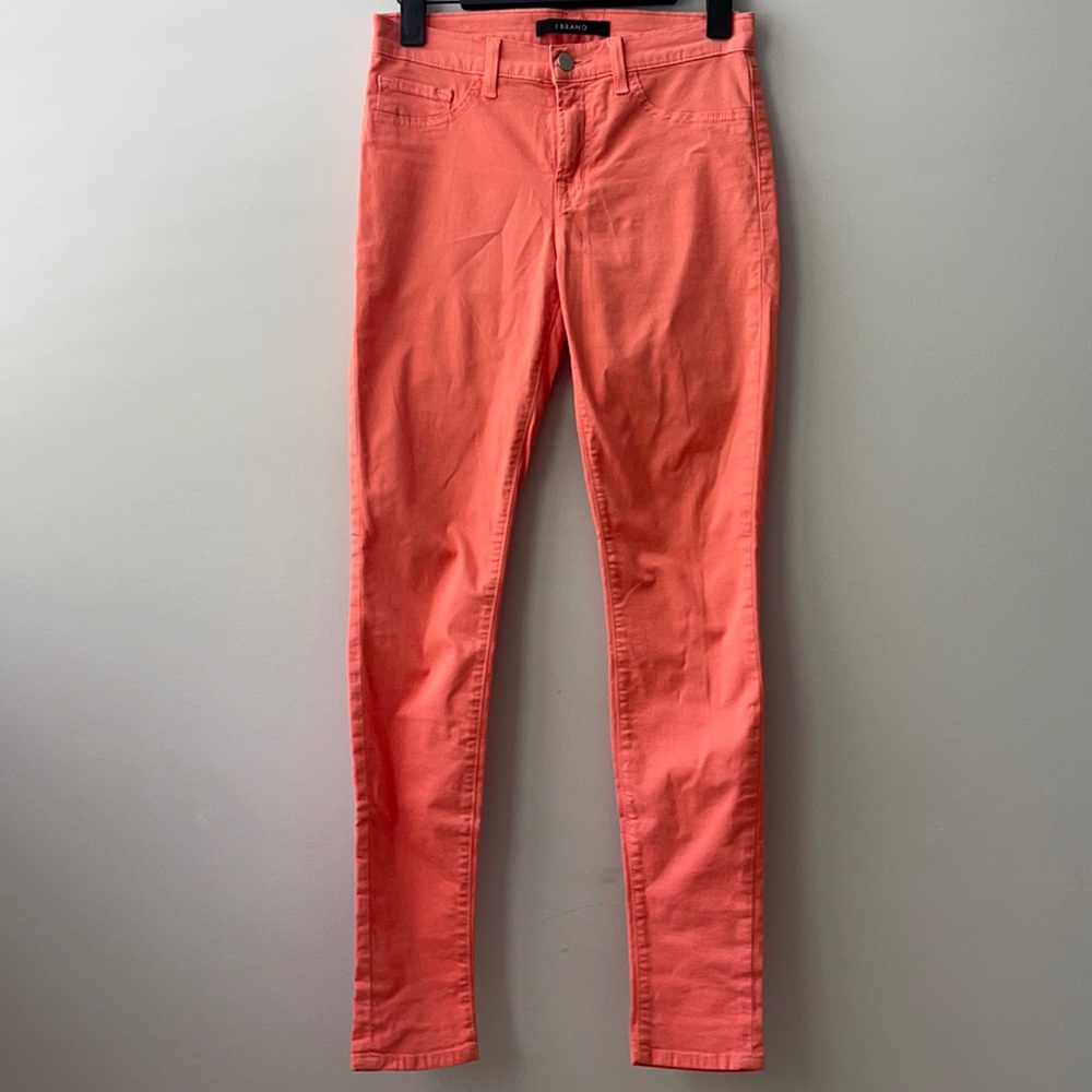 J brand skinny leg jeans in kumquat